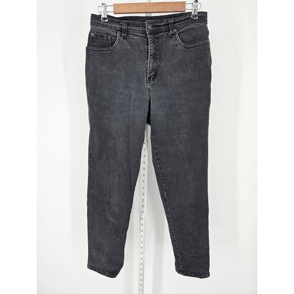 Vintage 1980s Billblass 10P Petite Straight Leg Jeans Black - Picture 1 of 5